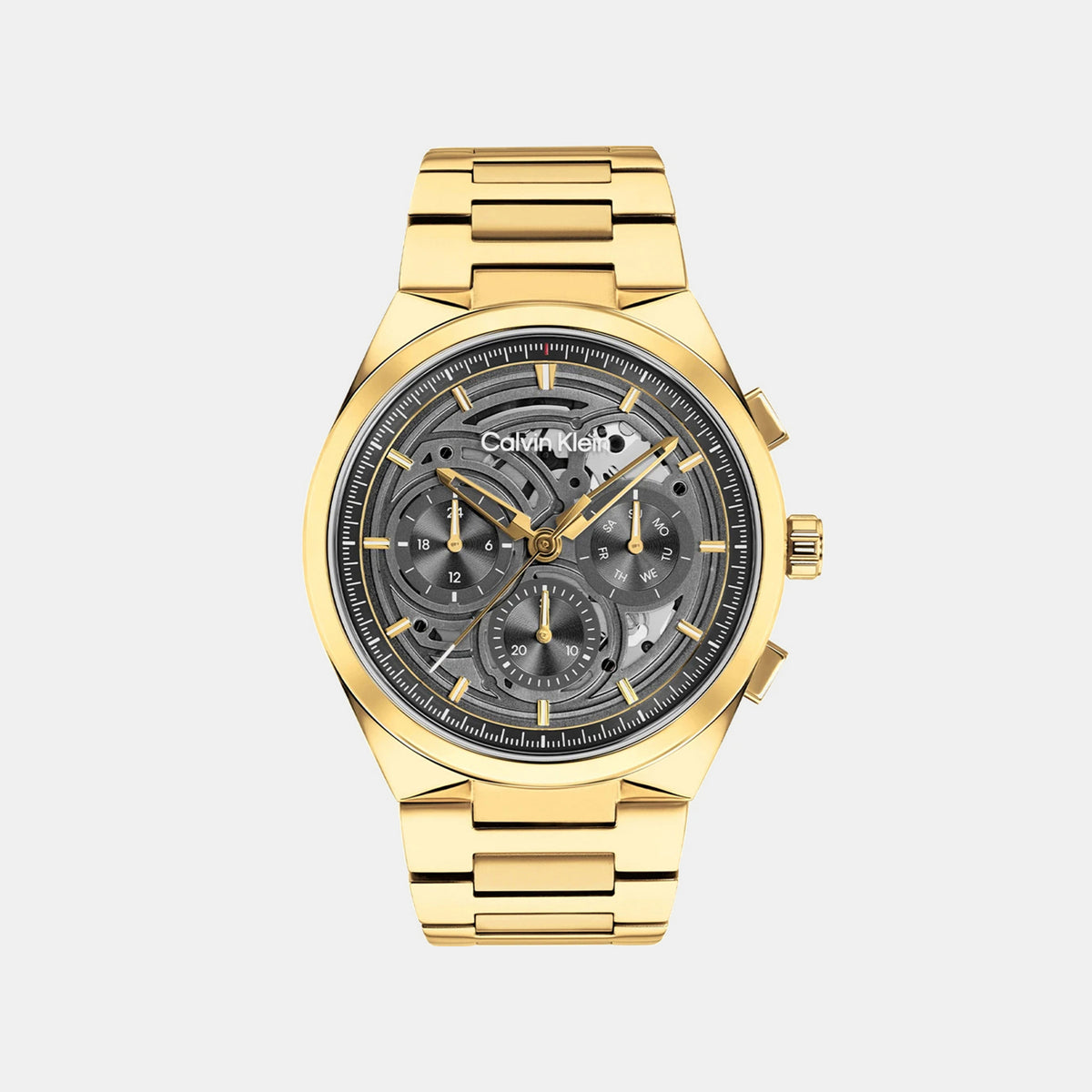Men Quartz Grey Dial Chronograph Stainless Steel Watch 25200573