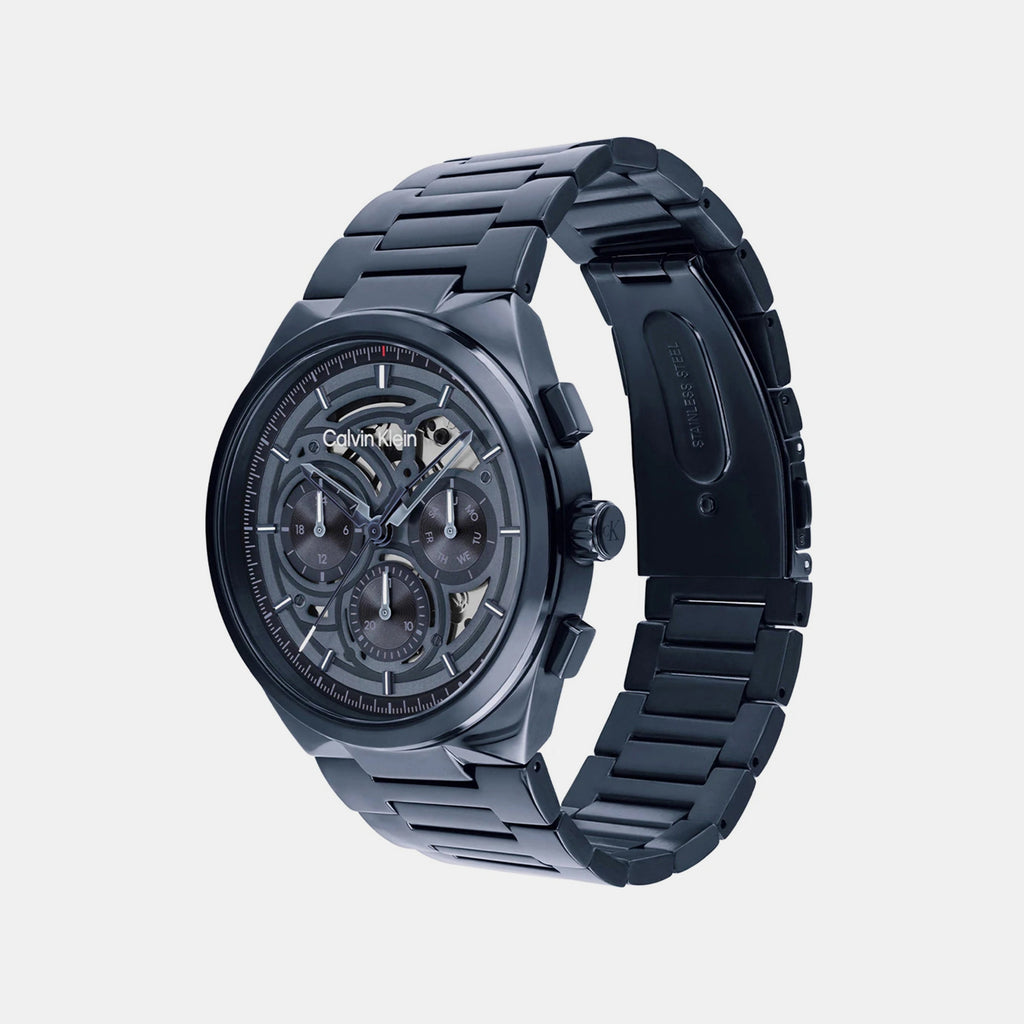 Men Quartz Blue Dial Chronograph Stainless Steel Watch 25200574