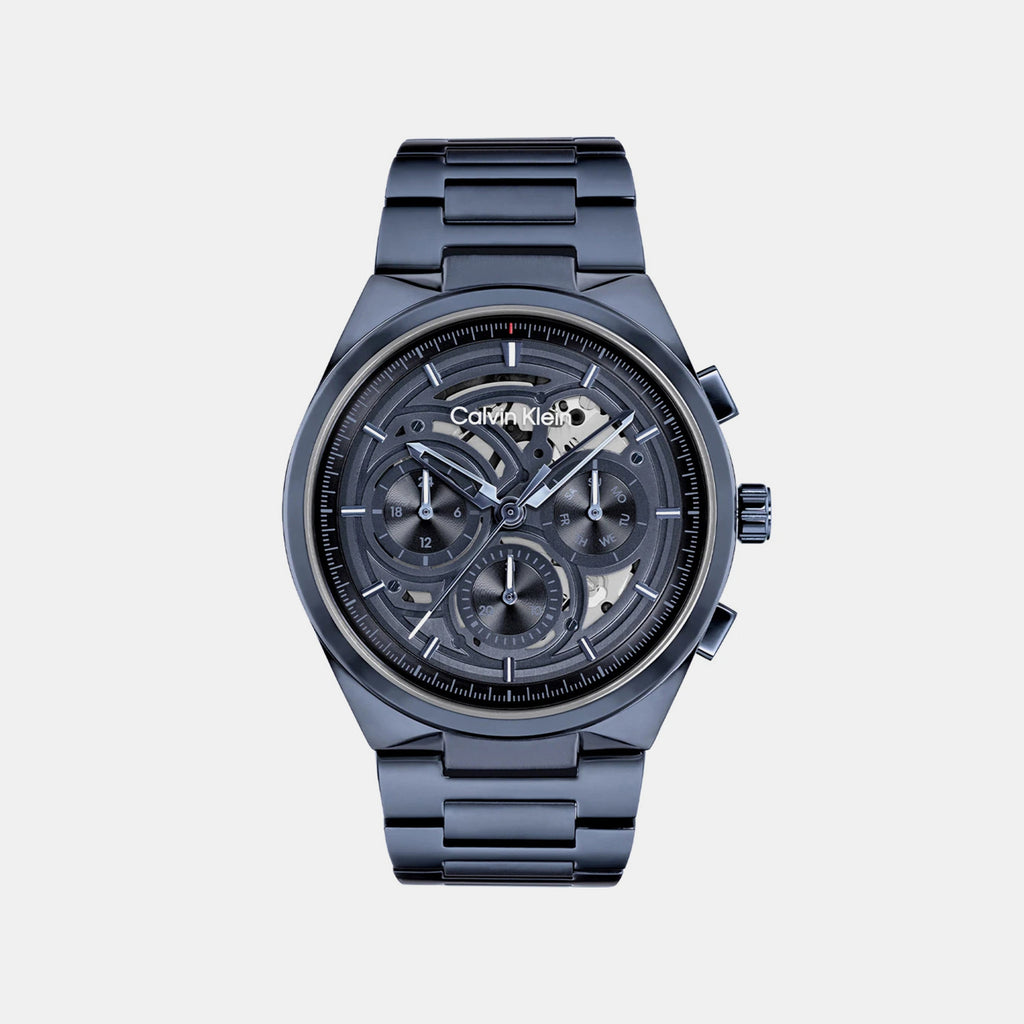 Men Quartz Blue Dial Chronograph Stainless Steel Watch 25200574