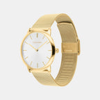 Men Quartz Silver Dial Analog Mesh Watch 25200602