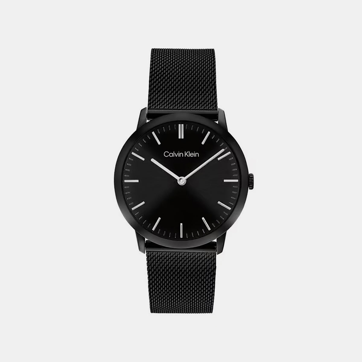 Men Quartz Black Dial Analog Mesh Watch 25200603