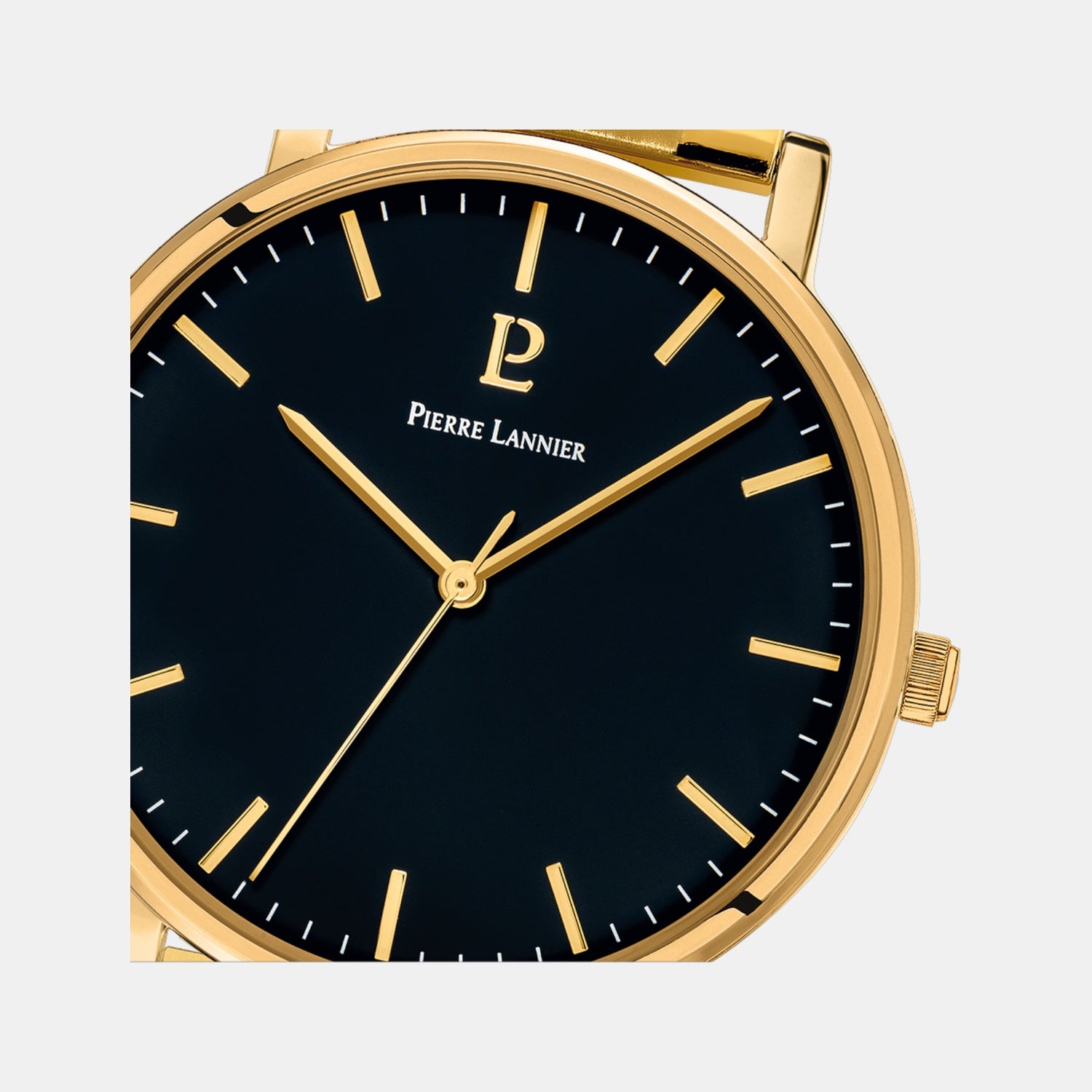 Essential Men Quartz Black Dial Analog Stainless Steel Watch 252G032