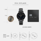 Essential Men Quartz Black Dial Analog Stainless Steel Watch 252G439
