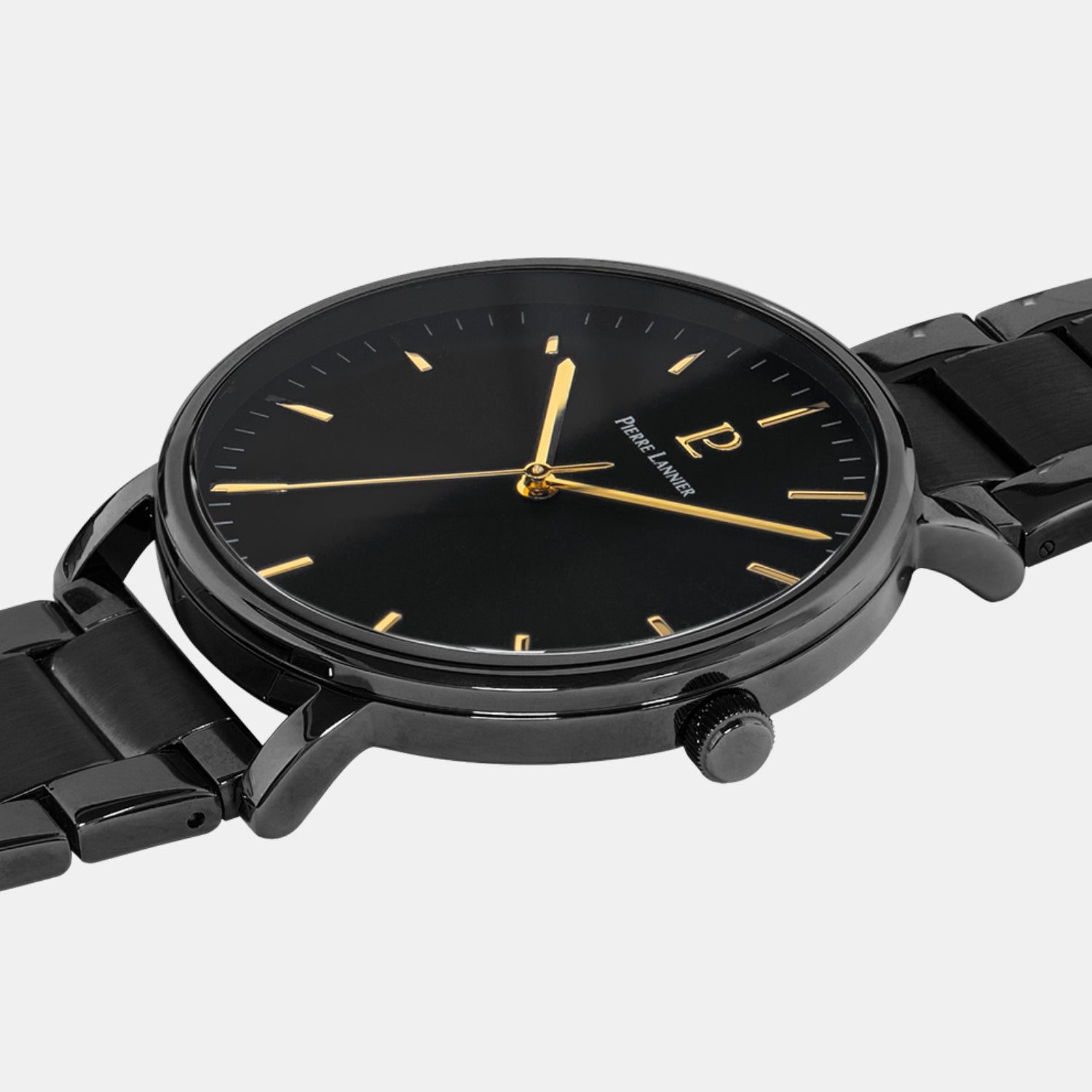 Pierre Lannier Essential Men Quartz Black Dial Analog Stainless Steel Watch 252G439-2