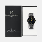 Pierre Lannier Essential Men Quartz Black Dial Analog Stainless Steel Watch 252G439-3