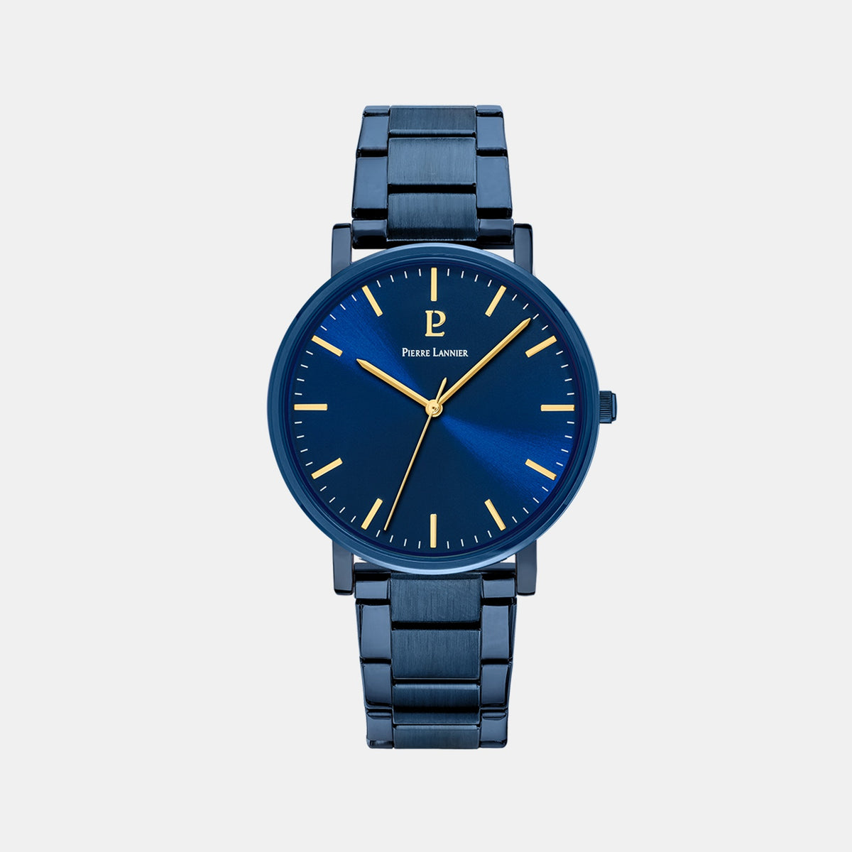 Essential Men Quartz Blue Dial Analog Stainless Steel Watch 252G469