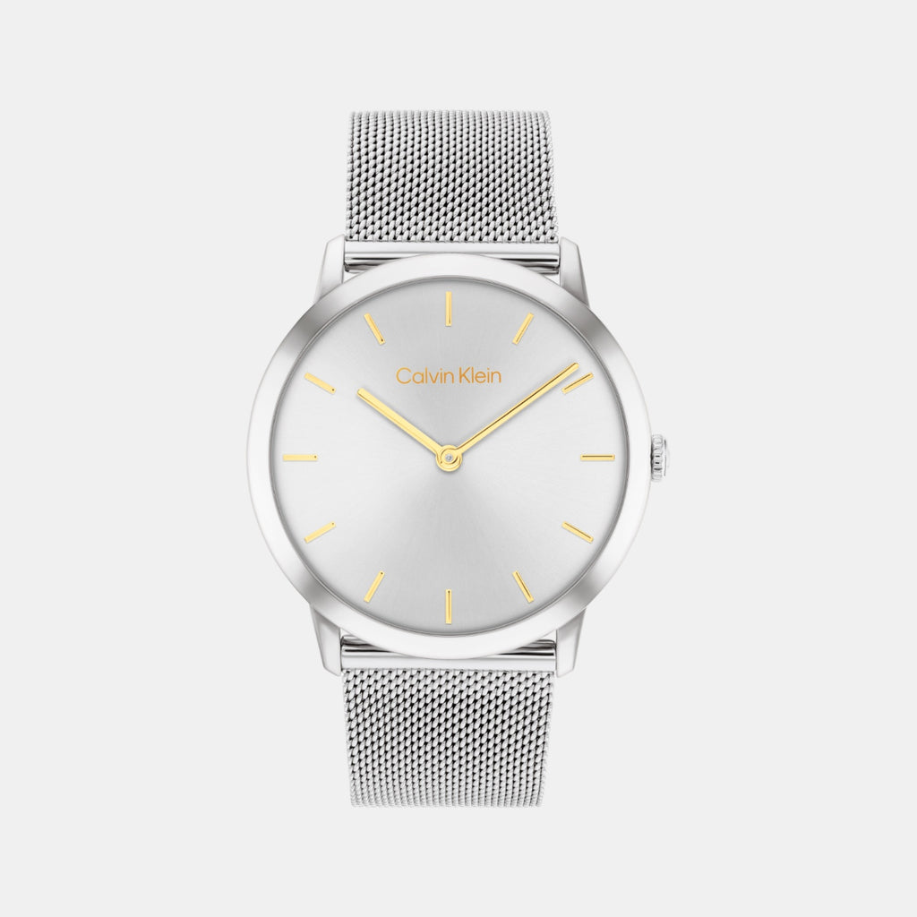 Unisex Quartz Silver Dial Analog Stainless Steel Watch 25300001