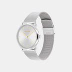 Unisex Quartz Silver Dial Analog Stainless Steel Watch 25300001