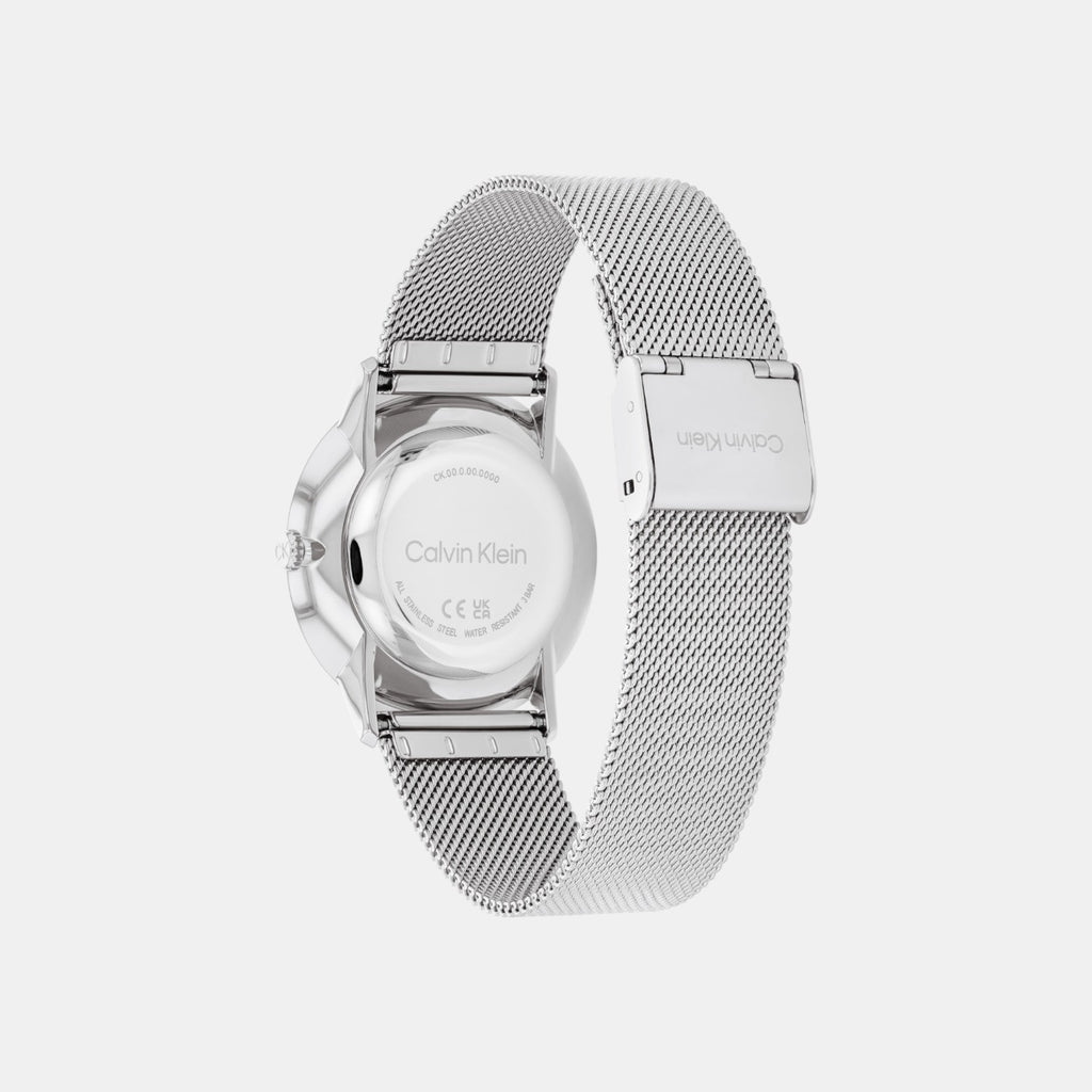 Unisex Quartz Silver Dial Analog Stainless Steel Watch 25300001