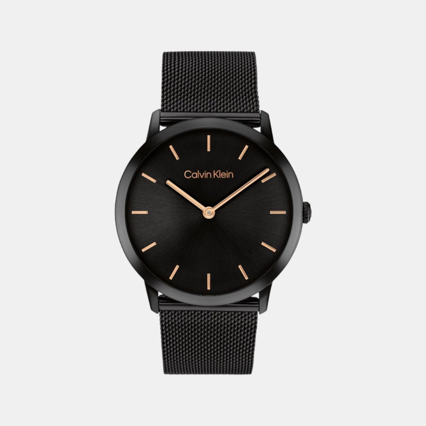 Quartz Unisex Analog Black Mesh Watch 25300002