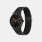 Quartz Unisex Analog Black Mesh Watch 25300002