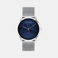 Quartz Unisex Analog Blue Mesh Watch 25300010