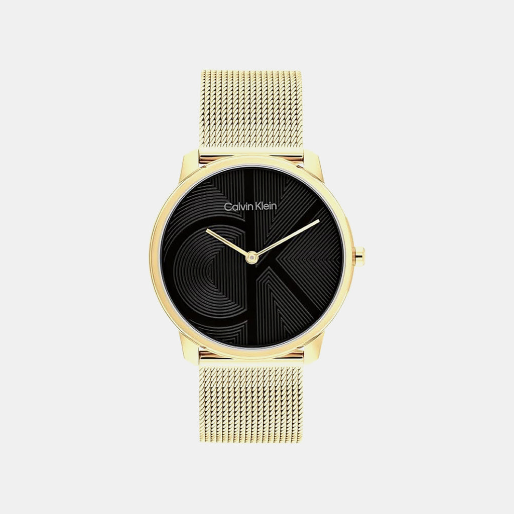 Ck Iconic Women Quartz Black Dial Analog Mesh Watch 25300016