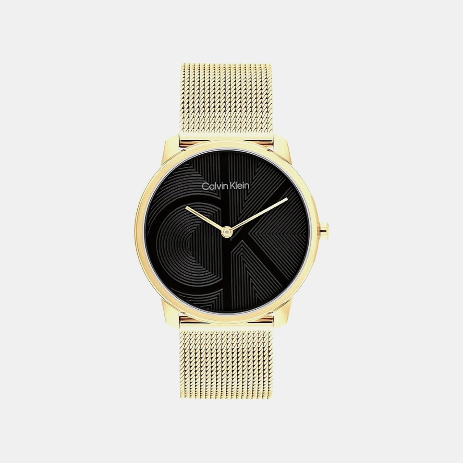 Ck Iconic Women Quartz Black Dial Analog Mesh Watch 25300016