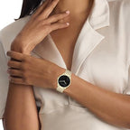 Ck Iconic Women Quartz Black Dial Analog Mesh Watch 25300016