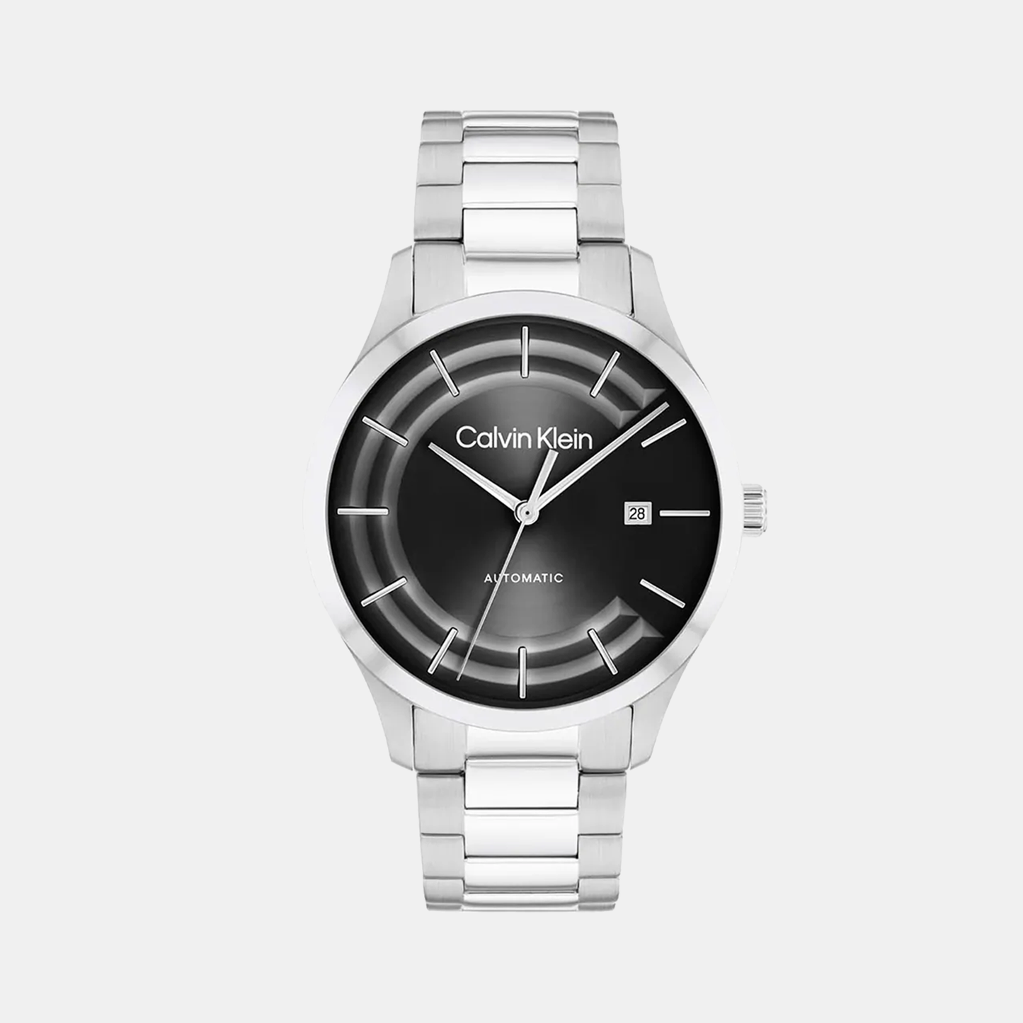 Unisex Automatic Black Dial Analog Stainless Steel Watch 25300021