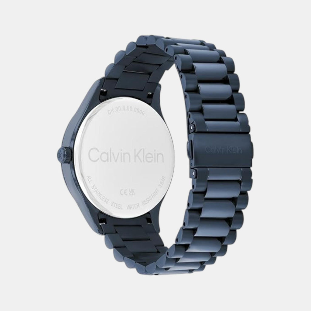 Iconic Men Quartz Blue Dial Analog Stainless Steel Watch 25300026