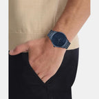 Iconic Men Quartz Blue Dial Analog Stainless Steel Watch 25300026