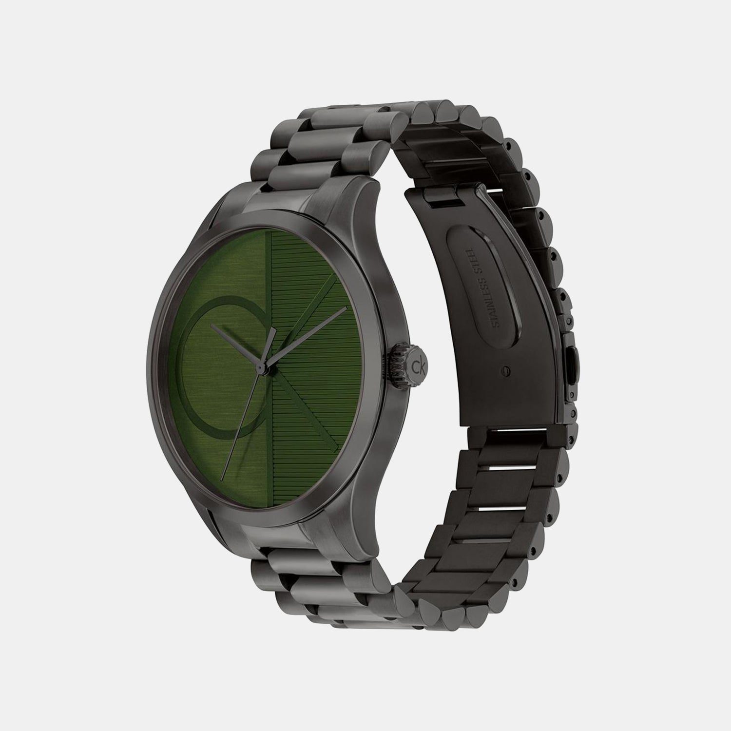 Iconic Unisex Quartz Green Dial Analog Stainless Steel Watch 25300027