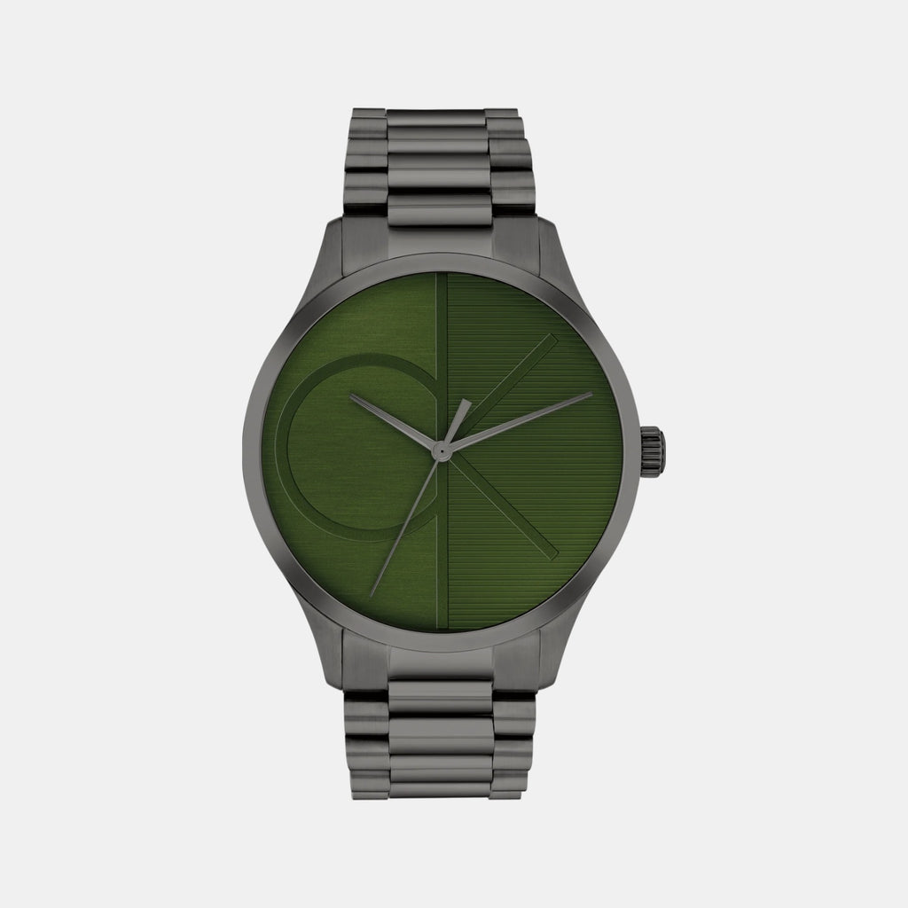 Iconic Unisex Quartz Green Dial Analog Stainless Steel Watch 25300027