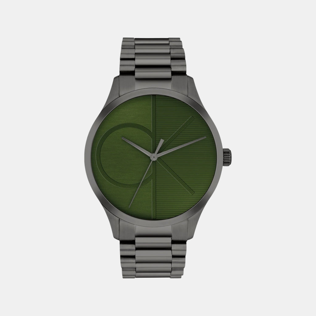 Iconic Unisex Quartz Green Dial Analog Stainless Steel Watch 25300027