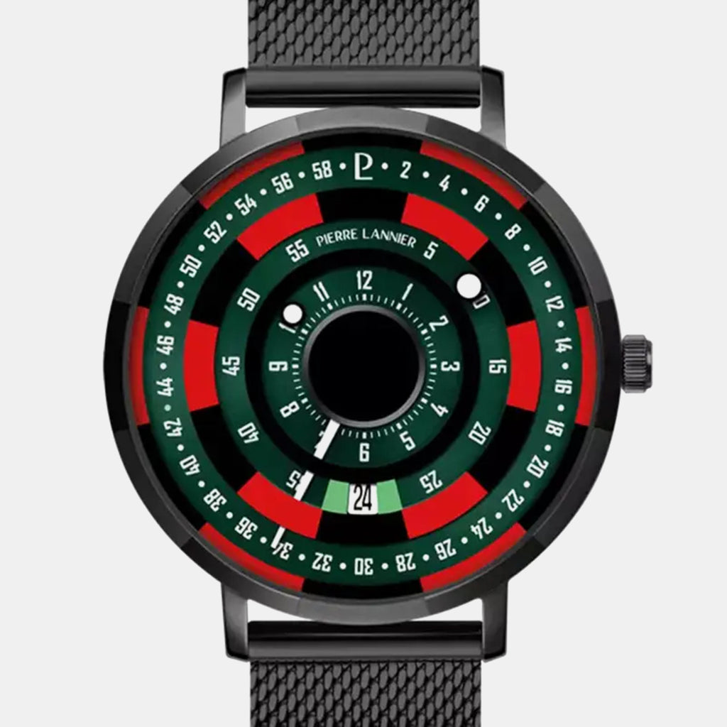 Blackjack Men Quartz Green Dial Analog Stainless Steel Watch 254D499
