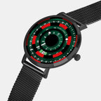 Blackjack Men Quartz Green Dial Analog Stainless Steel Watch 254D499