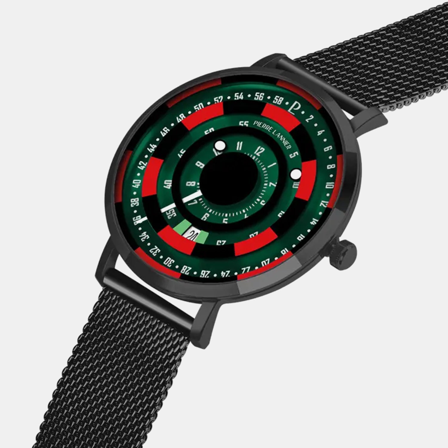 Blackjack Men Quartz Green Dial Analog Stainless Steel Watch 254D499
