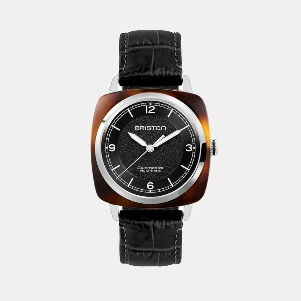 Clubmaster Legend Classic HMS Unisex Automatic Black Dial Analog Leather Watch 25639.SA.T.1.LAB