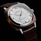Clubmaster Legend Classic HMS Unisex Automatic White Dial Analog Leather Watch 25639.SA.T.2.LABR