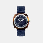 Clubmaster Legend Classic HMS Unisex Automatic Blue Dial Analog Leather Watch 25639.SA.T.15.LANV