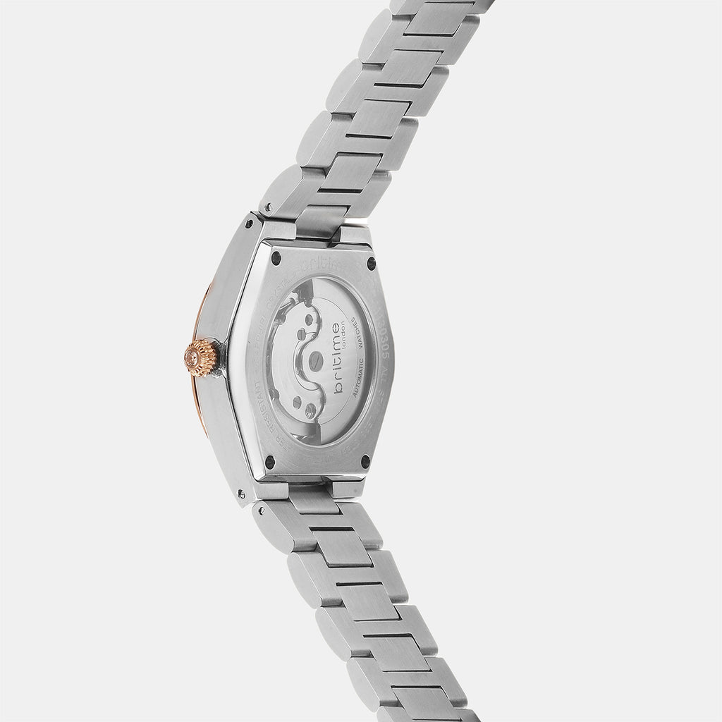Women Automatic Rose Gold Dial Analog Metal Watch 2567-M130305