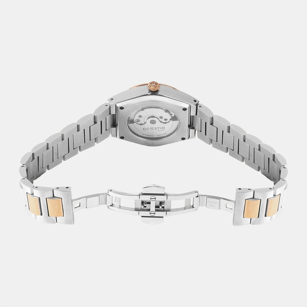 Women Automatic Rose Gold Dial Analog Metal Watch 2567-M130305