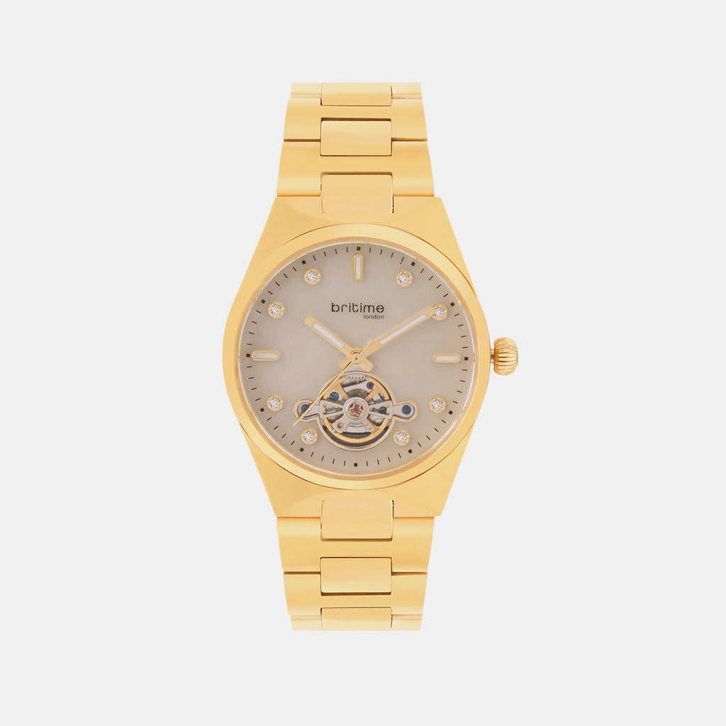 Women Automatic Grey Dial Analog Metal Watch 2567-M20902