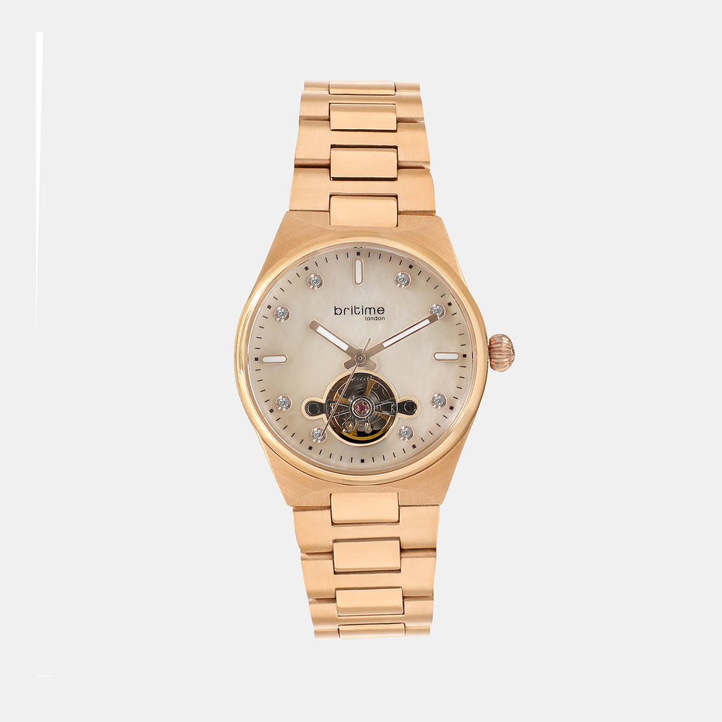 Women Automatic Silver Dial Analog Metal Watch 2567-M30303