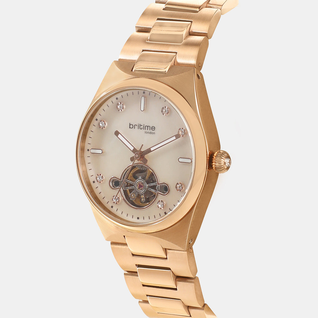Women Automatic Silver Dial Analog Metal Watch 2567-M30303