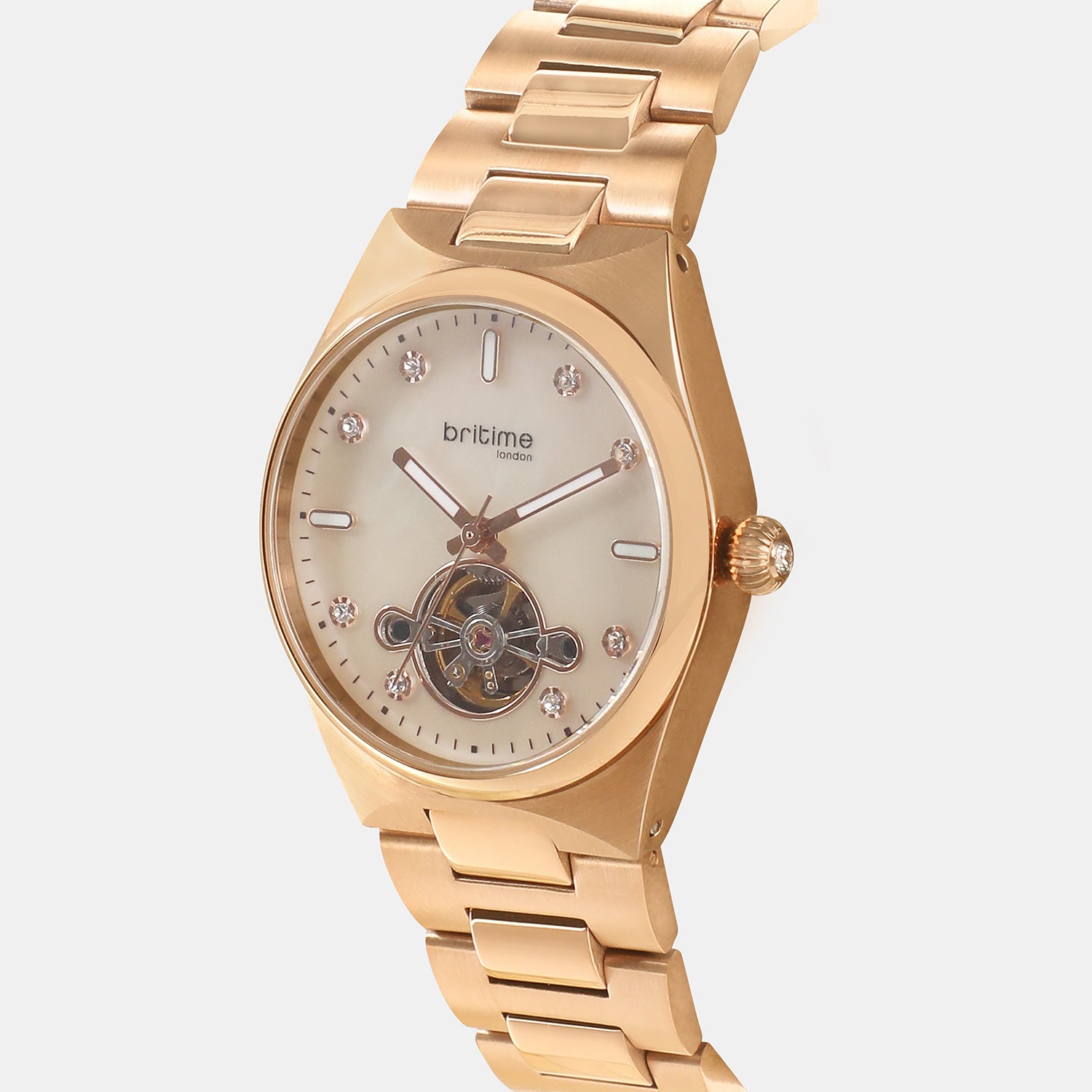 Women Automatic Silver Dial Analog Metal Watch 2567-M30303