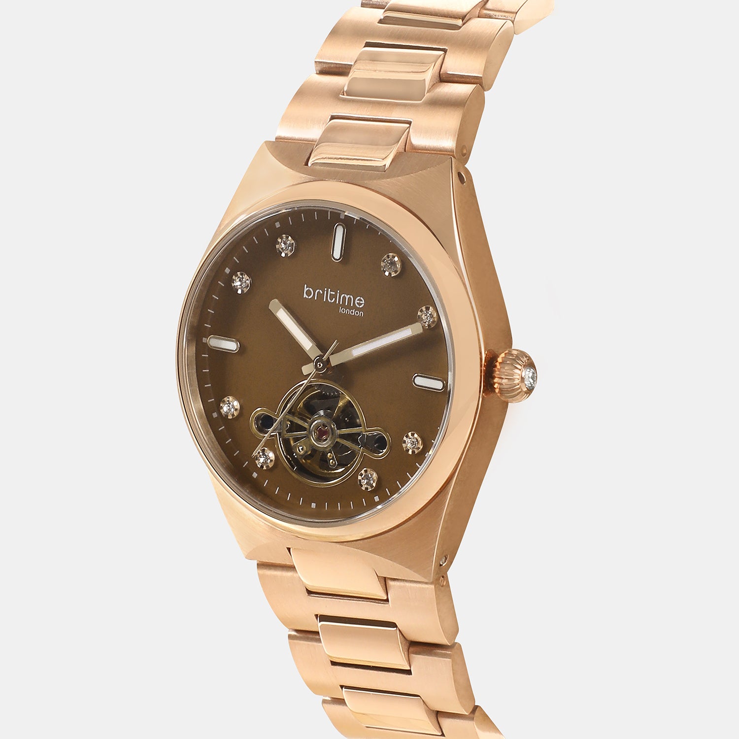 Monarch Women Automatic Brown Dial Analog Metal Watch 2567-M30603