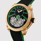 Vortex Men Automatic Green Dial Analog Silicone Watch 257-P31406