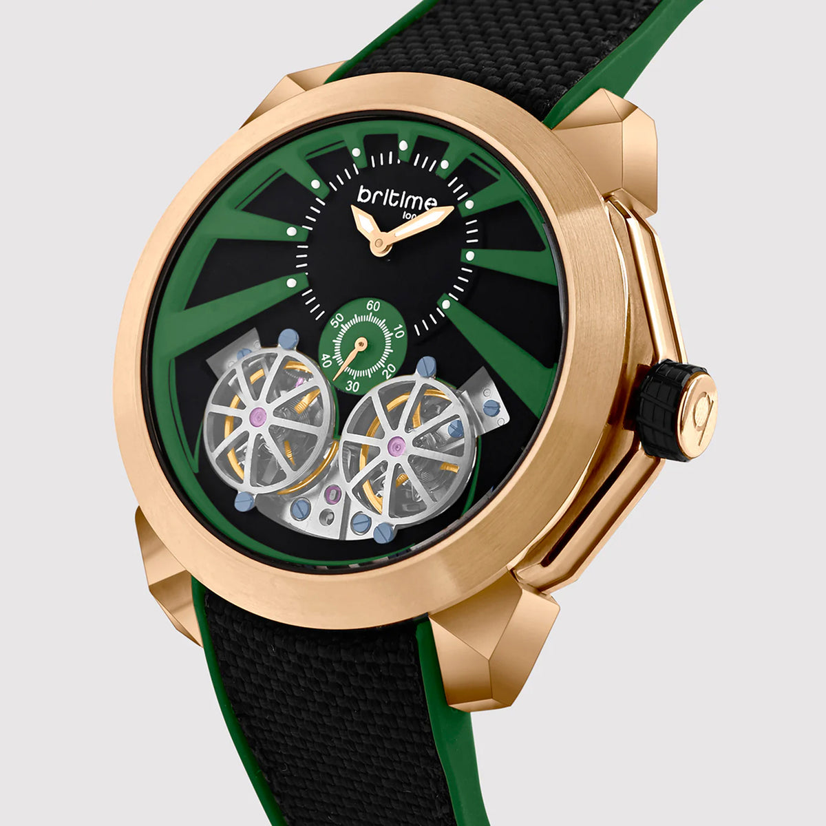 Vortex Men Automatic Black Dial Analog Silicone Watch 257-P31406