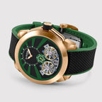 Vortex Men Automatic Green Dial Analog Silicone Watch 257-P31406