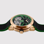 Vortex Men Automatic Green Dial Analog Silicone Watch 257-P31406