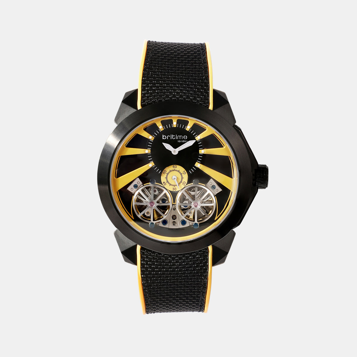 Vortex Men Automatic Black Dial Analog Silicone Watch 257-P41306