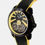 Men Automatic Black Dial Analog Silicone Watch 257-P41306