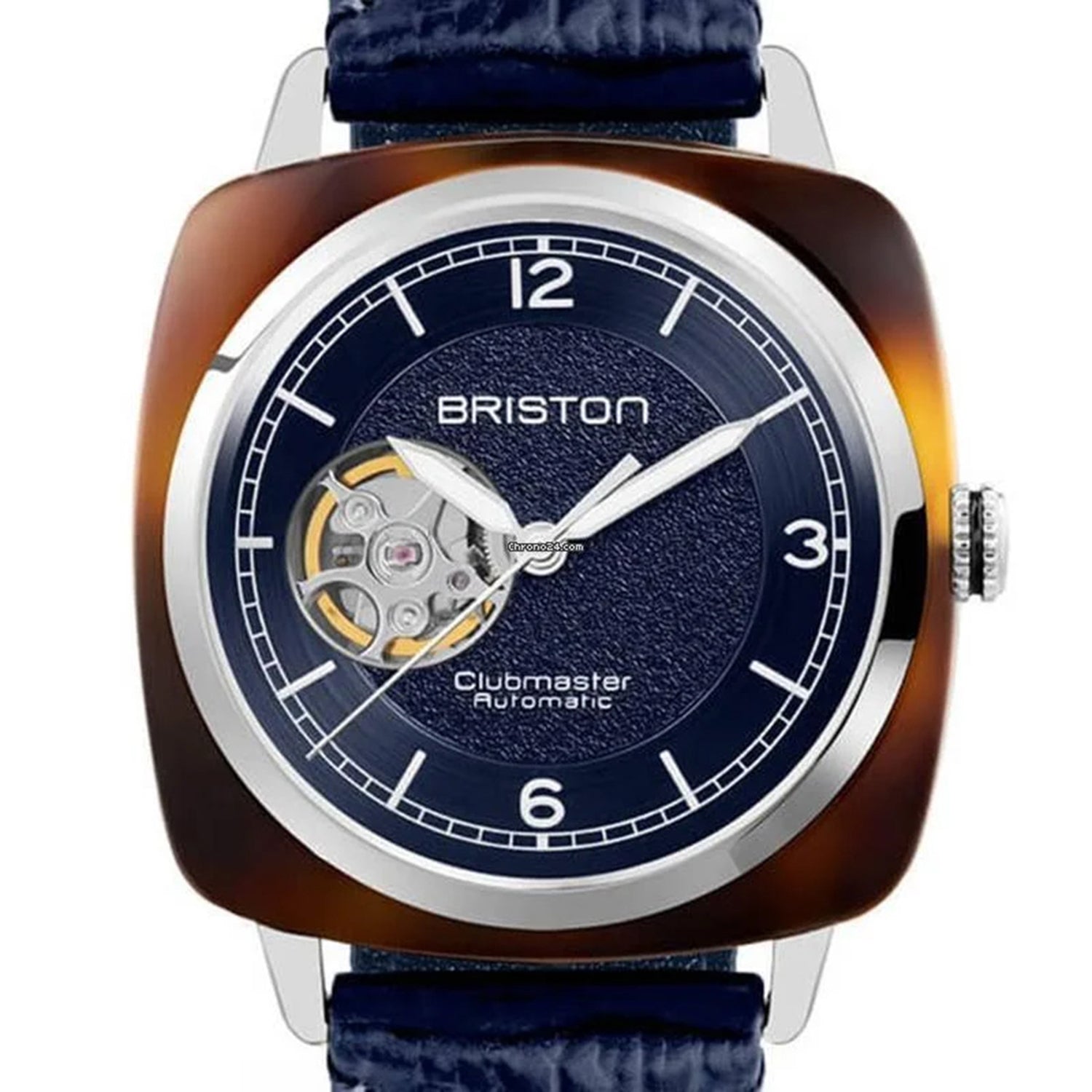 Clubmaster Legend Classic HMS Unisex Automatic Blue Dial Analog Leather Watch 25739.SA.T.15.LANV