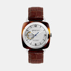 Clubmaster Legend Classic Unisex Automatic White Dial Analog Leather Watch 25739.SA.T.2.LABR
