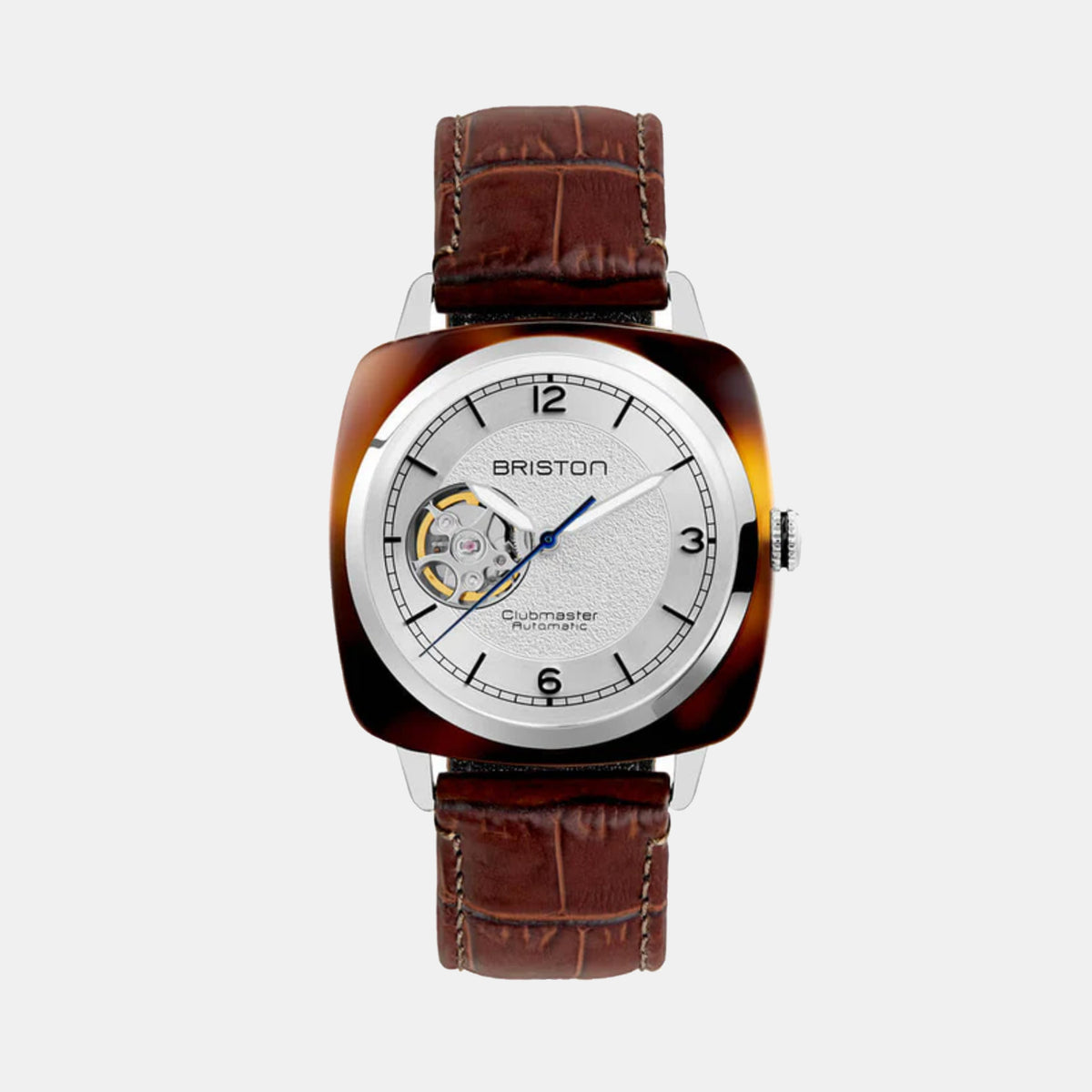 Clubmaster Legend Classic Hms Open Unisex Automatic White Dial Analog Leather Watch 25739.SA.T.2.LABR