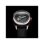 Clubmaster Legend Classic HMS Unisex Automatic Black Dial Analog Leather Watch 25739.SA.T.1.LAB
