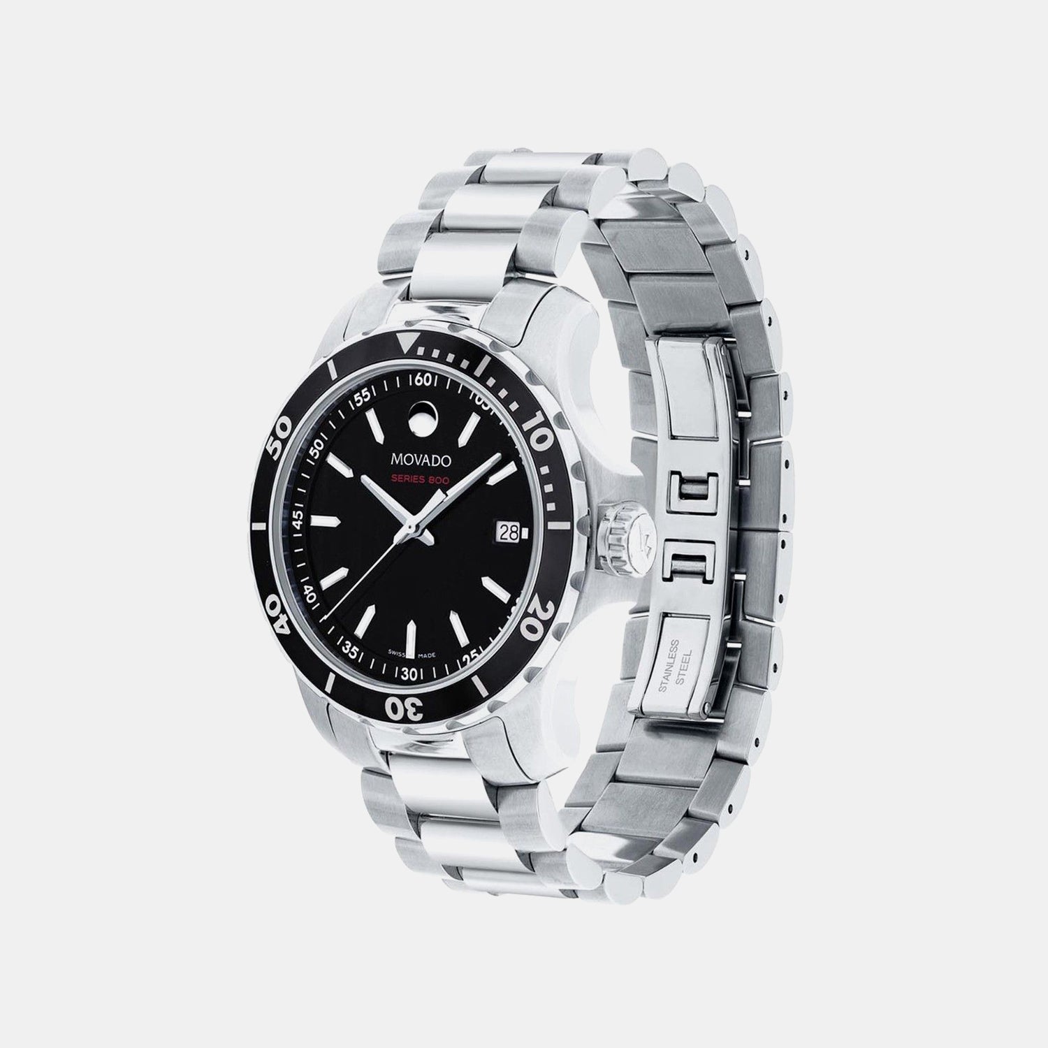 Series 800 Men Quartz Black Dial Analog Stainless Steel Watch 2600135