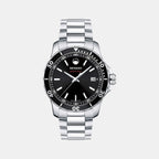 Series 800 Men Quartz Black Dial Analog Stainless Steel Watch 2600135
